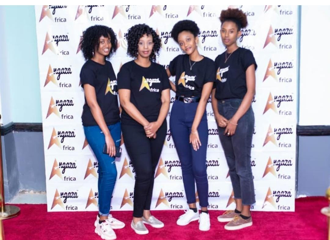 Rwandan youth learning entrepreneurial skills through an Angaza Foundation program